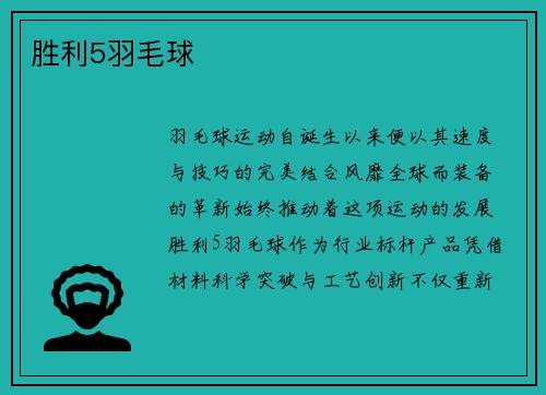 胜利5羽毛球